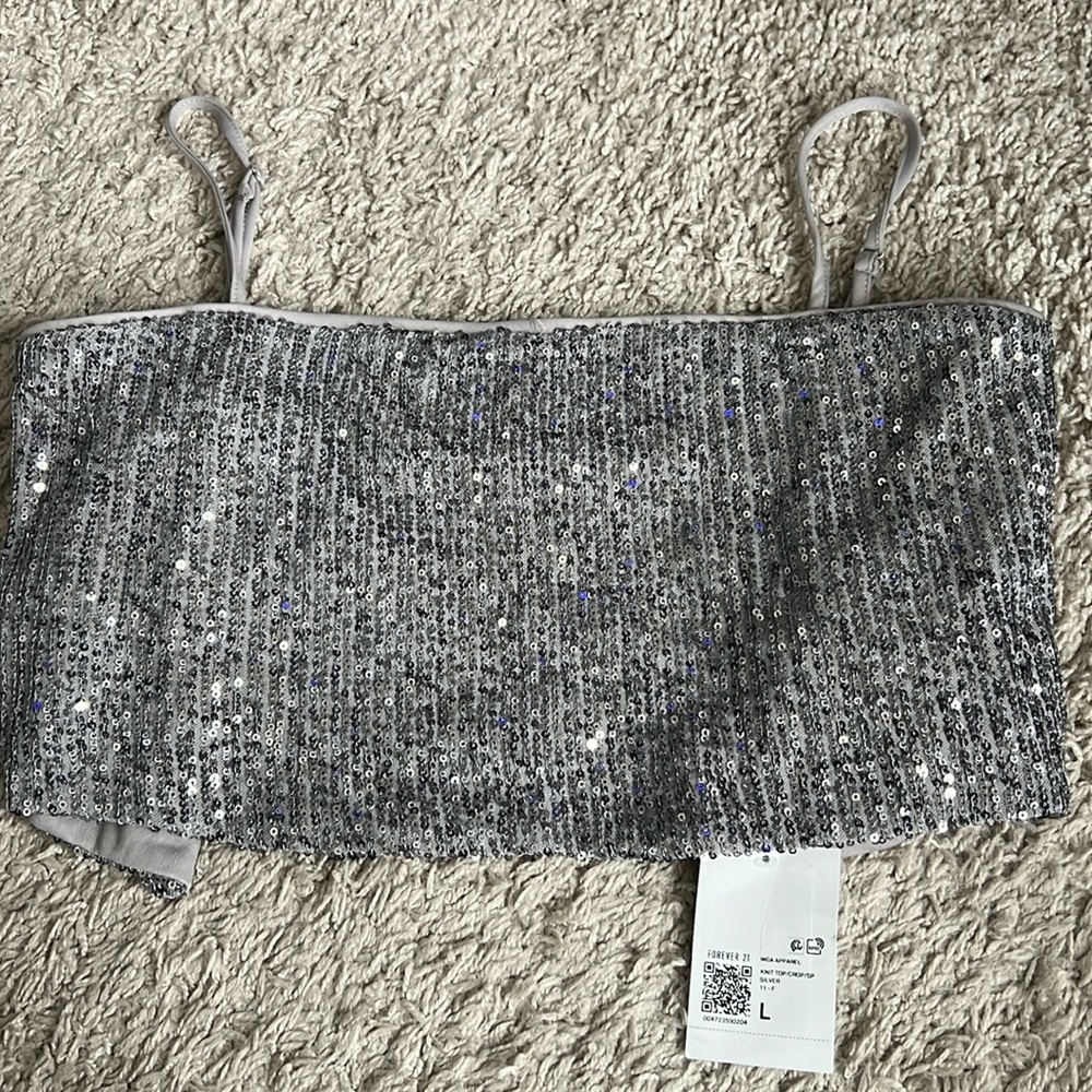 Sequined Crop Top